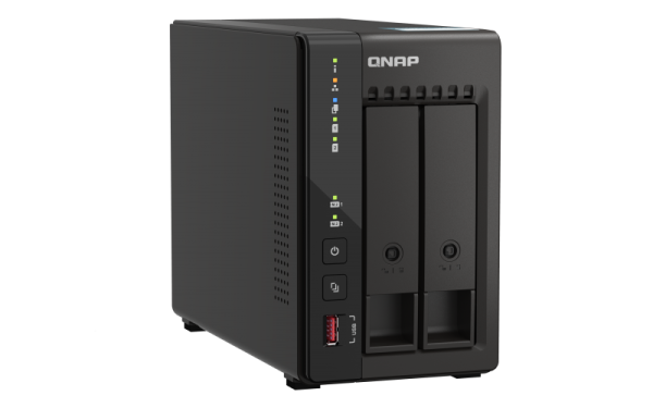 QNAP SMB QC 2.0GHzCPU/8gb(16)/2 bay SATA (3.5" or 2.5")/2xM.2/2x2.5 GbE/2xHDMI/iSCSI/1xPS/3YW TS-253E-8G-EU-QL