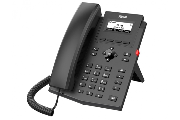 Fanvil X301, 2 SIP-акк., 2,3", 132x64 Ч/Б экран, БП в компл., 2x100 Mbps