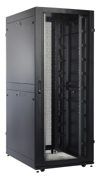 ЦМО Шкаф серверный ПРОФ напольный 48U (800x1200) дверь перфор. 2 шт., черный, в сборе