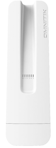 MikroTik OmniTIK 5 ac with 2 x 7.5dBi integrated 5GHz Omni antennas, High Gain Dual Chain 802.11an/ac wireless, 720MHz CPU, 128MB RAM, 5xGigabit LAN, POE, PSU, pole mount, RouterOS L4