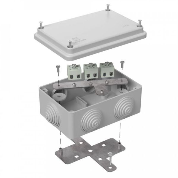 Коробка огнестойкая для о/п 40-0340-FR2.5-6 Е15-Е120 RAL7035 120х80х50 (20 шт/кор)
