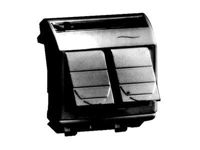 Компьютерная розетка двойная RJ45 кат.6A, 8P8C, Brava, черная, 2мод