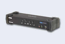 ATEN 4-Port USB DVI Dual Link/CH7.1 Audio KVMP™ Switch