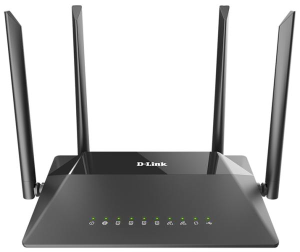 D-Link Беспроводной двухдиапазонный маршрутизатор AC1300 Wave 2, 1x1000Base-T WAN, 4x1000Base-T LAN, 1хUSB, 3G/LTE, 4 внешние несъемные антенны 5 дБи