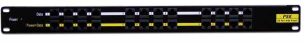 Панель POE 19", 12 портов, с одним блоком питания 48V, 120W