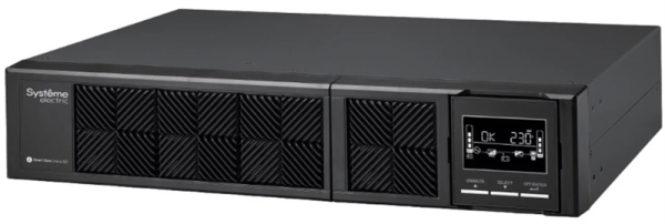 Systeme Electric Smart-Save Online SRT, 3000VA/3000W, On-Line, Extended-run, Rack 2U(Tower convertible), LCD, Out: 8xC13+1xC19, SNMP Intelligent Slot, USB, RS-232