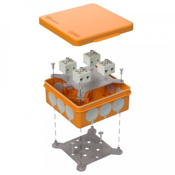Коробка огнестойкая для о/п двухкомпонентная 60-0303-FR6.0-8 Е15-Е120 RAL2003 100х100х40 (16 шт/кор)