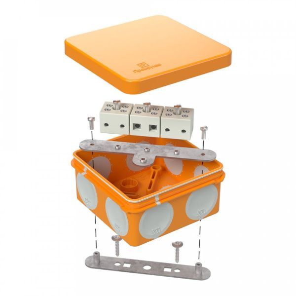 Коробка огнестойкая для о/п двухкомпонентная 60-0210-FR6.0-6 Е15-Е120 RAL2004 80х80х40 (44 шт/кор)