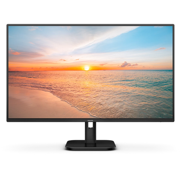 27" Philips 27E1N1200A 1920x1080, WLED, 16:9, IPS, 300cd, 1500:1, 4ms, 178/178, VGA, HDMI, DP, 100Hz, Speakers, Tilt, Внутр, VESA, Black, 3y