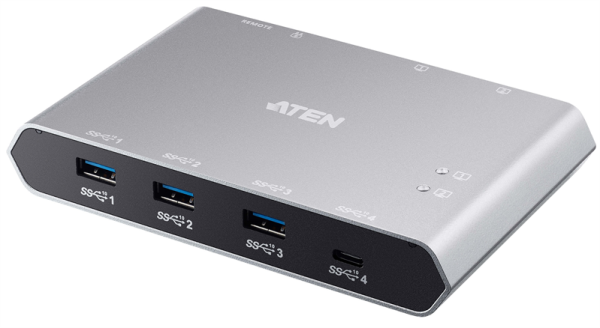ATEN 2-Port USB-C Gen 2 Sharing Switch with Power Pass-through