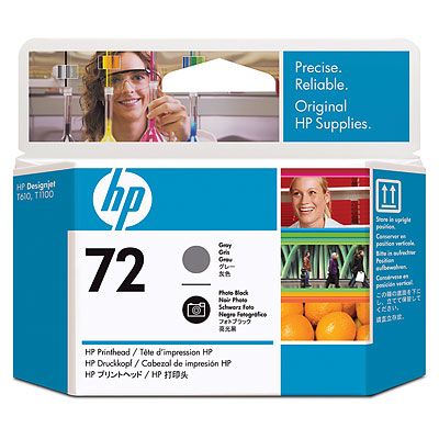 Печатающая головка HP 72 для DesignJet T1100/T1120/T1200/T1300/T2300/T610/T620/T770/T790/T795, cерая + черная фото