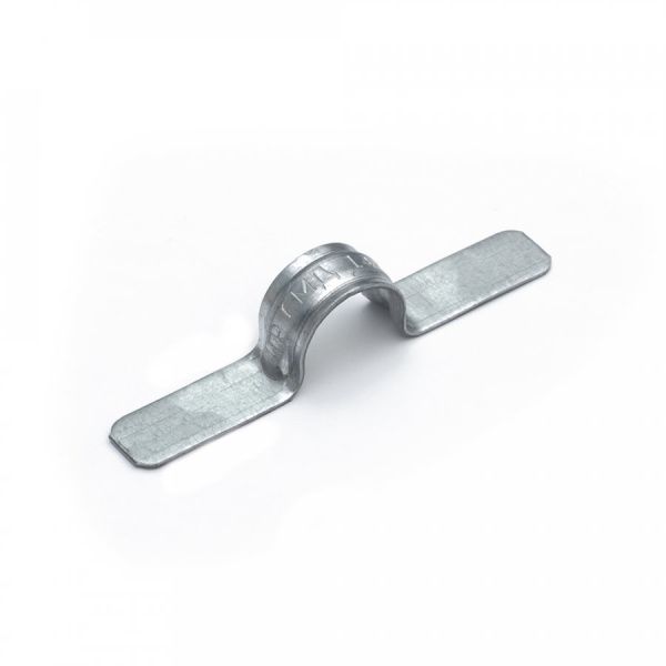 Скоба металлическая двухлапковая СМД d14-15 мм для монтажного пистолета (без отверстий) (100шт/1200шт уп/кор)