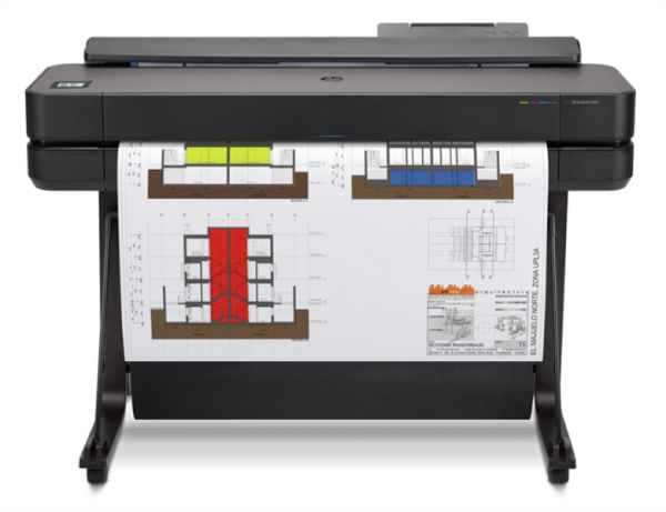 HP DesignJet T650 Printer (36",4color,2400x1200dpi,1Gb, 25spp(A1),USB/GigEth/Wi-Fi,stand,media bin,rollfeed,sheetfeed,tray50(A3/A4), autocutter,GL/2,RTL, repl. 5ZY62A)