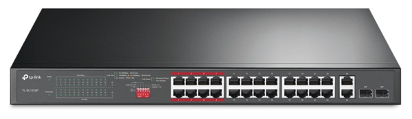 TP-Link TL-SL1218P, 24-Port 10/100 Mbps + 2-Port Gigabit Rackmount Switch with 24-Port PoE+