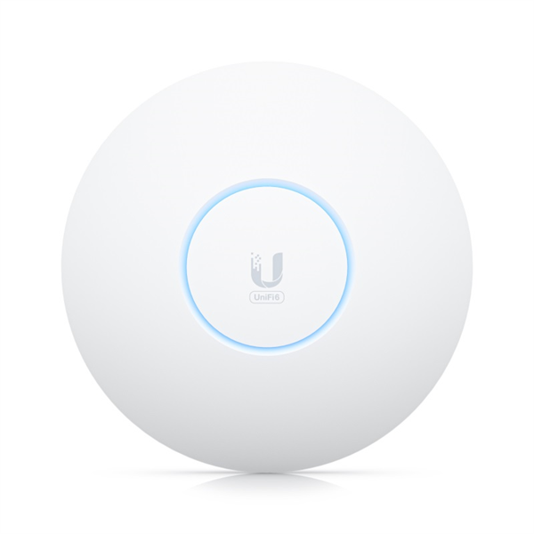 Ubiquiti Access Point U6 Enterprise WiFi 6 support (2.4/5/6 GHz bands), 10.2 Gbps aggregate throughput rate, (1) 2.5GbE RJ45 port (PoE In)Powered with PoE+
