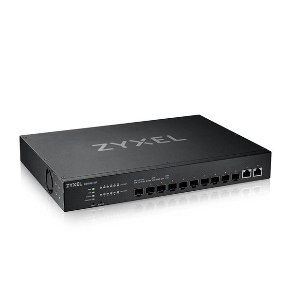 Мультигигабитный Smart L3 Lite коммутатор Zyxel NebulaFlex XS1930-12F, rack 19", 10xSFP+, 2xRJ-45: 1/2,5/5/10G