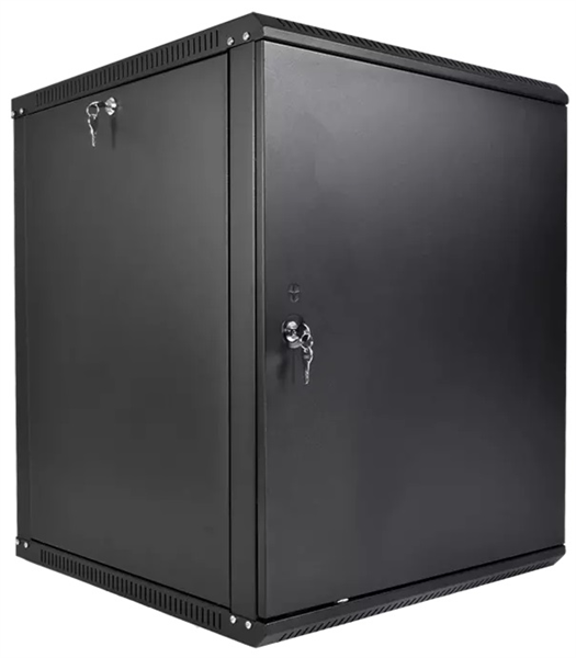 ЦМО Шкаф телекоммуникационный настенный разборный ЭКОНОМ 12U (600  650) дверь металл, цвет черный