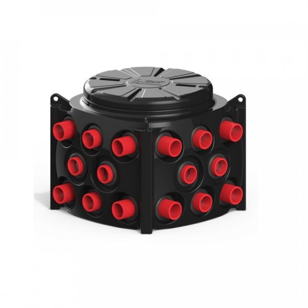 Пластиковый колодец КН-1000 H1300 с крышкой D780 мм (модификация с предустановленными кабельными стойками)