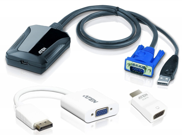 ATEN Laptop USB KVM Console Crash Cart AdapterVC925 kit