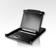 17" 16-Port PS/2-USB VGA Single Rail LCD KVM-оборудование Switch