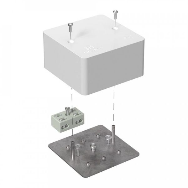 Коробка огнестойкая разветвительная для кабель-канала 40-0460-FR6.0-4-2-Р Е15-Е60 RAL9003 85х85х45 (44 шт/кор)