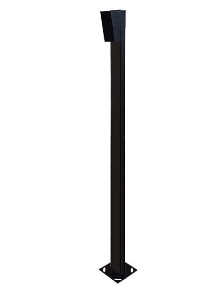 Стойка для вызывной панели, с козырьком 175х98 "Аякс", Лайт (на асфальт), черная