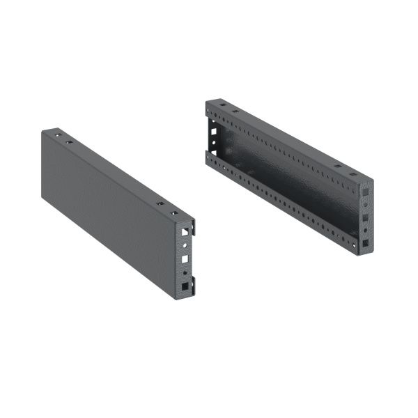 Панели цоколя для корпусов CQE & CQE N, ШхГ 300 мм, В=100 мм, RAL7011, комплект - 2 шт. RAM block