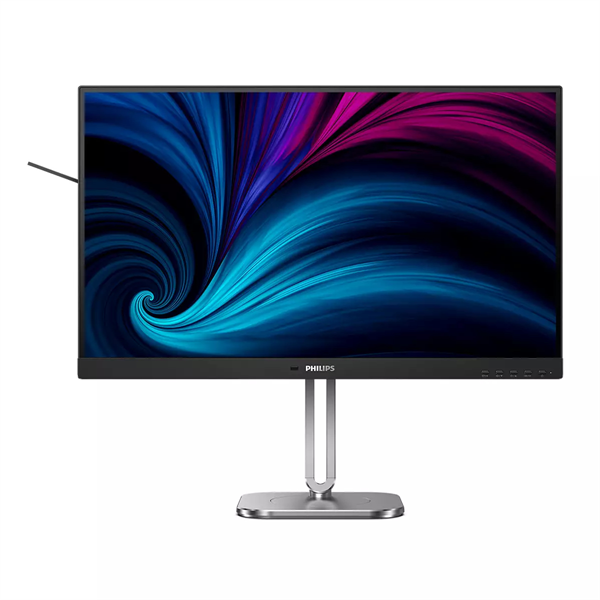 27" Philips 27B2N4500 2560x1440, WLED, 16:9, IPS, 350cd, 4ms, 1500:1, 50M:1, 178/178, 2*HDMI, DP, USB Hub: 3*USB3.2, USB-C(15W) Speakers, 120Hz, Tilt, HAS, Swivel, Pivot, Internal, VESA, Black, 3y