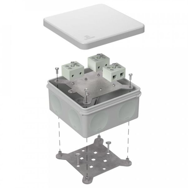 Коробка огнестойкая для о/п двухкомпонентная 60-0300-FR10.0-6 Е15-Е120 RAL7035 100х100х50 (14 шт/кор)