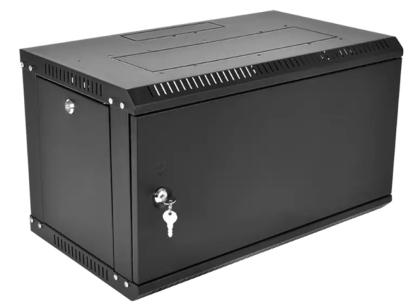 ЦМО Шкаф телекоммуникационный настенный разборный ЭКОНОМ 9U (600  650) дверь металл, цвет черный