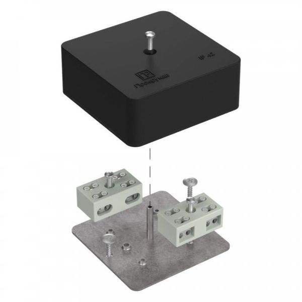 Коробка огнестойкая разветвительная для кабель-канала 40-0450-FR6.0-4-4-Р Е15-Е60 RAL9005 75х75х30 (87 шт/кор)