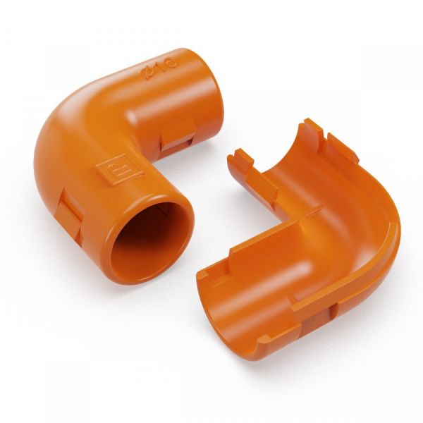 Соединитель угловой разборный оранжевый d16 мм (5шт/700шт уп/кор)