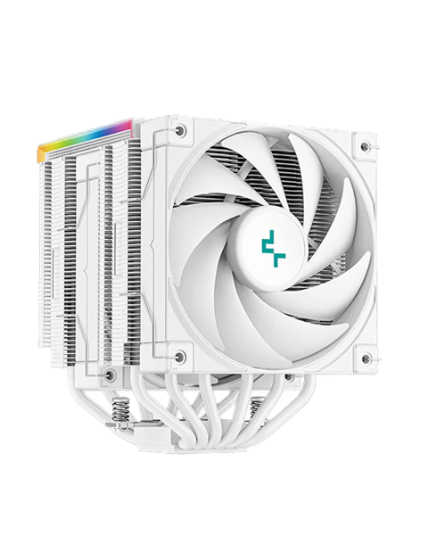 DEEPCOOL AK620 DIGITAL WH LGA20XX/1700/1200/115X/AM5/AM4 (8шт/кор, TDP 260W, PWM, DUAL Fan 120mm, 6 тепл. трубок, ARGB, белый) RET