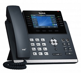 YEALINK SIP-T46U, 16 аккаунтов, цветной экран 4.3" LCD-экран 480х272, 2 порта USB,  BLF,  PoE, GigE, без БП, шт