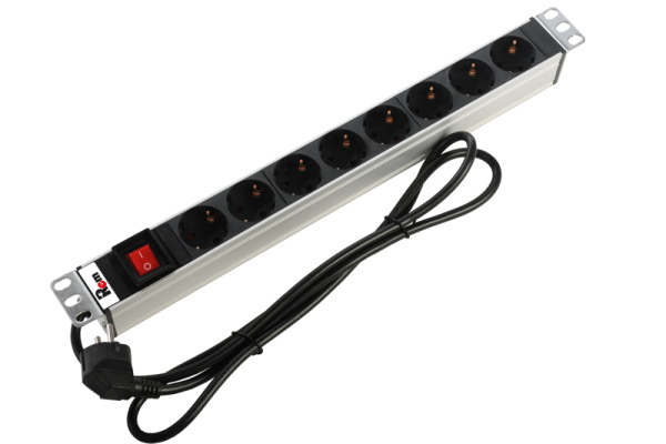 ЦМО Гор блок розеток Rem-16, 1х16A, выкл, 8S, 19", шнур 1,8м