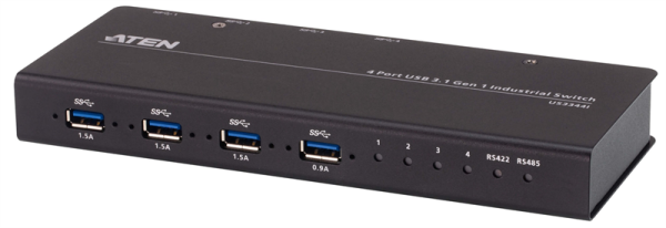 ATEN 4 x 4 USB 3.2 Gen 1 Industrial Hub Switch