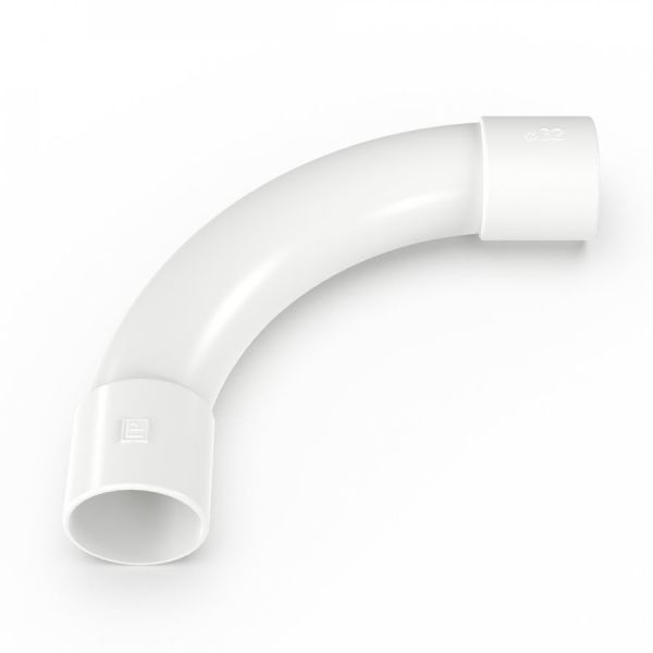 Соединитель угловой белый d32 мм (15шт/135шт уп/кор)