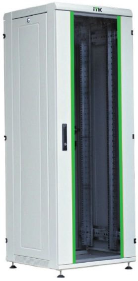 ITK Шкаф сетевой 19" LINEA N 42U 600х800 мм стеклянная передняя дверь серый