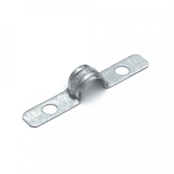 Скоба металлическая двухлапковая усиленная противопожарная СМДУ d10-11 мм отв. d 6,5 мм (100шт/2200шт уп/кор)