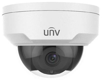 Uniview Видеокамера IP купольная антивандальная, 1/2.7" 4 Мп КМОП @ 30 к/с, ИК-подсветка до 50м., LightHunter 0.003 Лк @F1.6, объектив 2.8 мм, WDR, 2D/3D DNR, Ultra 265, H.265, H.264, MJPEG, 3 потока,