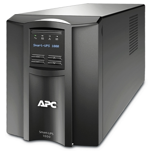 APC Smart-UPS 1000VA/700W, Line-Interactive, LCD, Out: 220-240V 8xC13 (4-Switched), SmartSlot, USB, SmartConnect, Black, 1 year warranty (замена SMT1000I)
