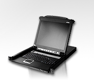 ATEN 17" 16-Port PS/2-USB VGA Single Rail LCD KVM Switch