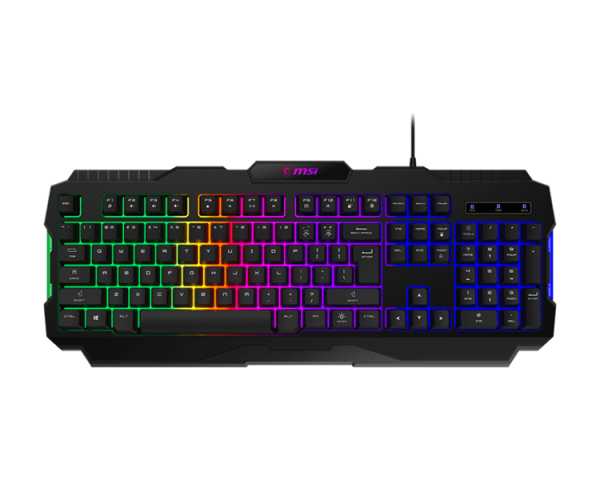 Keyboard MSI FORGE GK100, Wired, RGB lighting, Anti-ghosting Capability, Black