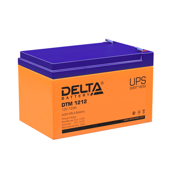 Delta Аккумуляторная батарея для ИБП DTM 1212 (12V/12Ah)
