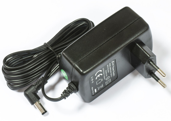 MikroTik 24v 1.2A power supply, right angle plug  (with EU. US, UK, AR or AU plugs)