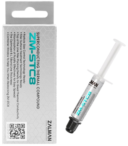 Zalman ZM-STC8 superconducting thermal compound, thermal conductivity 8.3W/m-k, viscosity 350-480Pa.s