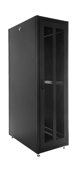ЦМО Шкаф телекоммуникационный напольный ЭКОНОМ 48U (800х1000) дверь перфорированная 2 шт., цвет черный