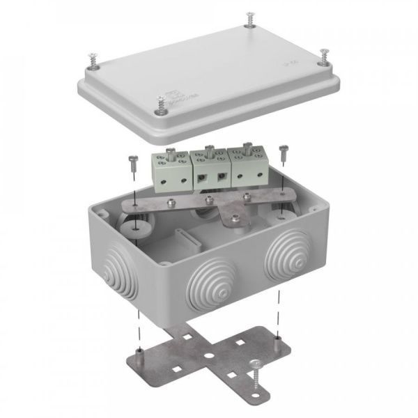 Коробка огнестойкая для о/п 40-0340-FR6.0-6 Е15-Е120 RAL7035 120х80х50 (20 шт/кор)