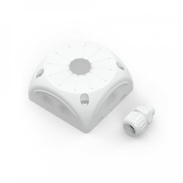 Коробка распределительная 60-0505-9003-ВМУ для видеокамер двухкомпонентная с мембранами белая 100х100х50 с муфтой вводной для ГТ