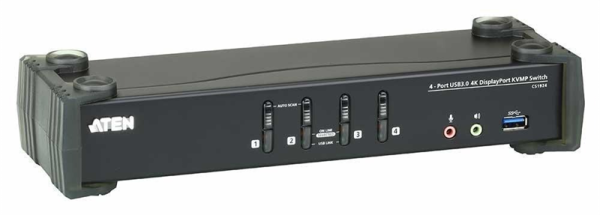 ATEN 4P USB 4K DP/F. Audio KVMP/USB3.0 Switch